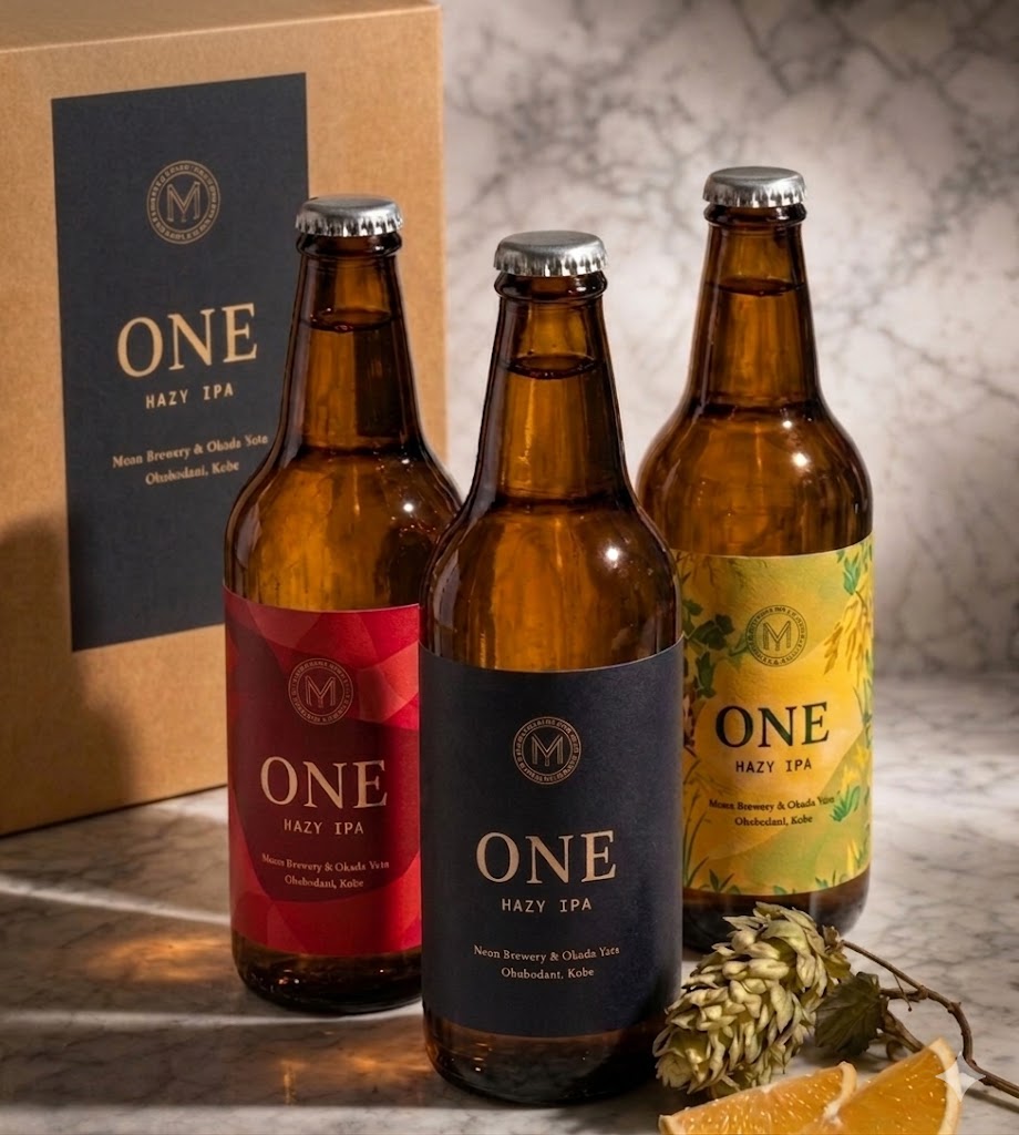 KOBE MOON BREWERY × オカダユータ コラボビール ONE 3本ギフトセット